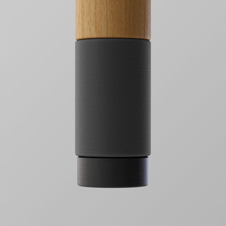 Uno. Graphite and Oak