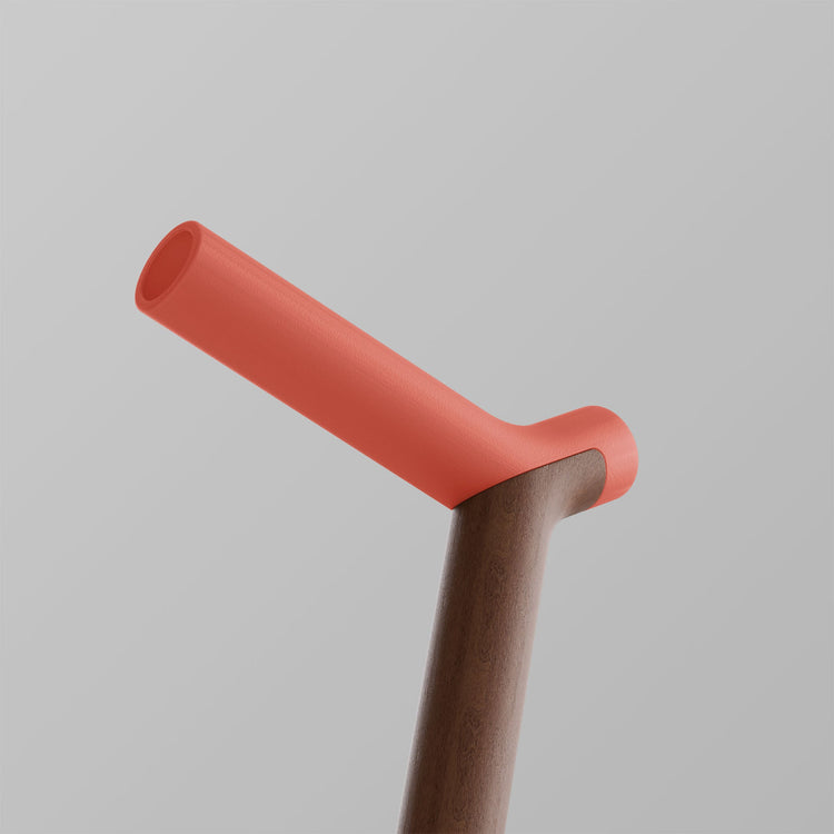 Uno. Coral and Walnut