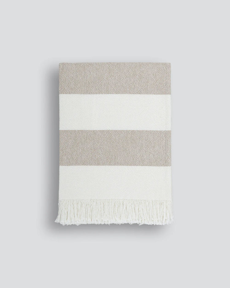 Baya Wide Stripe Cotton Throw