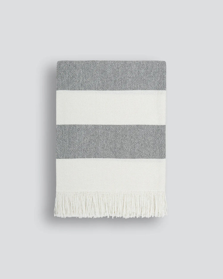 Baya Wide Stripe Cotton Throw