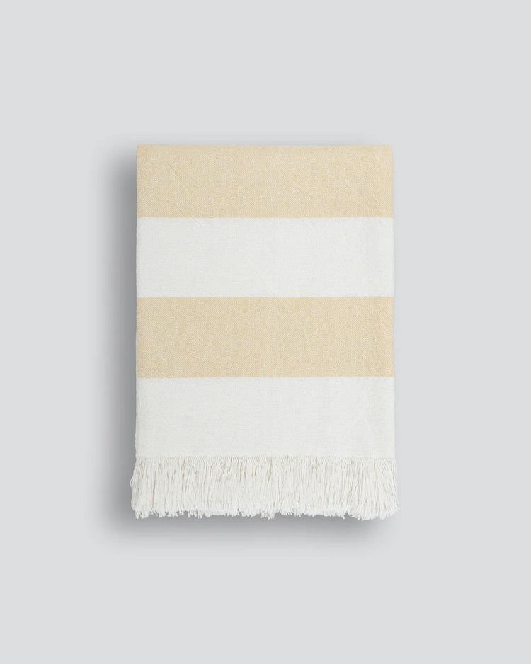 Baya Wide Stripe Cotton Throw
