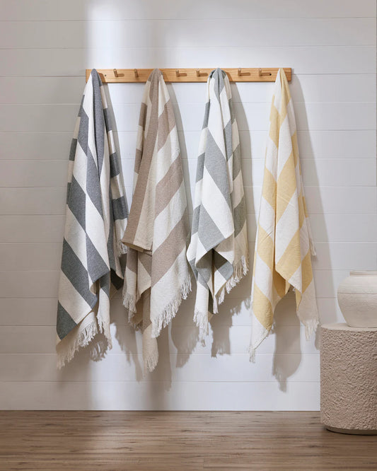 Baya Wide Stripe Cotton Throw