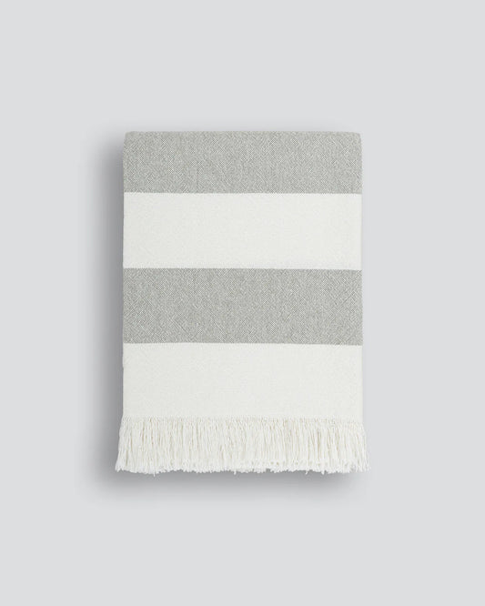 Baya Wide Stripe Cotton Throw