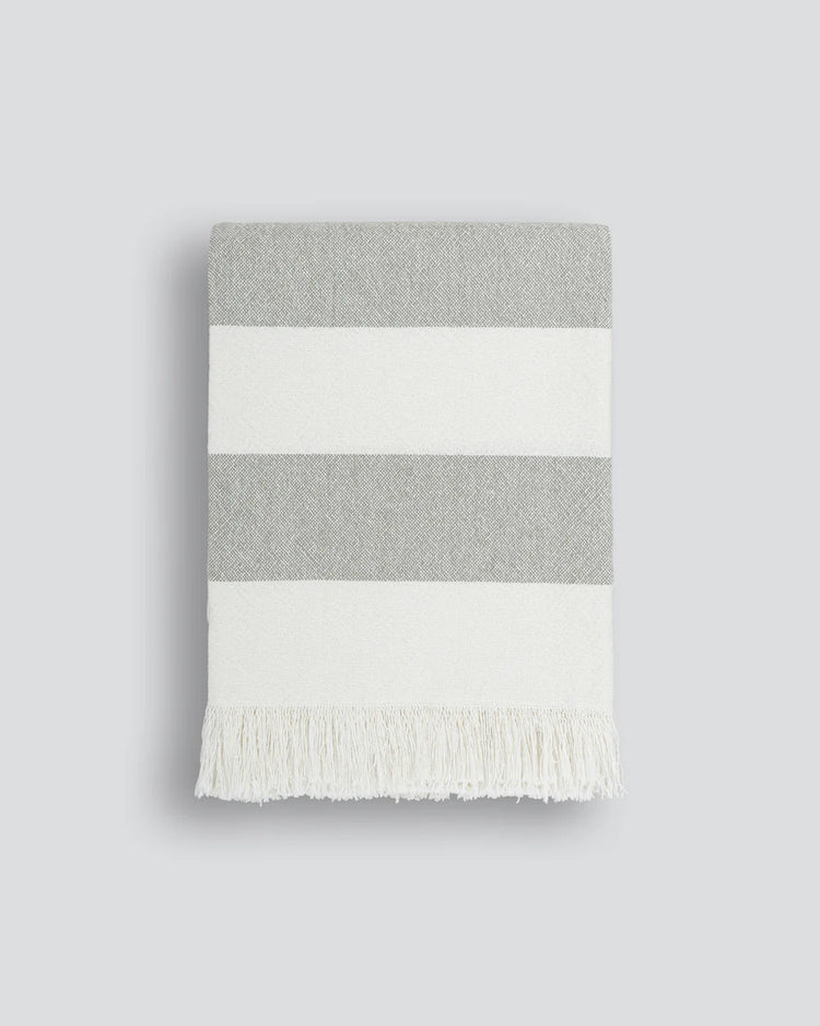 Baya Wide Stripe Cotton Throw