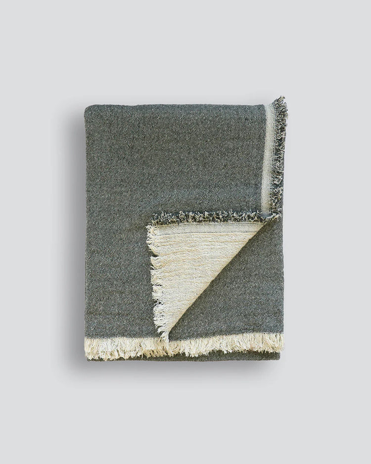 Mulberi Olive Papyrus Throw