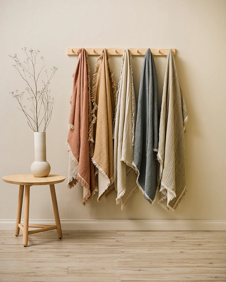 Mulberi Olive Papyrus Throw
